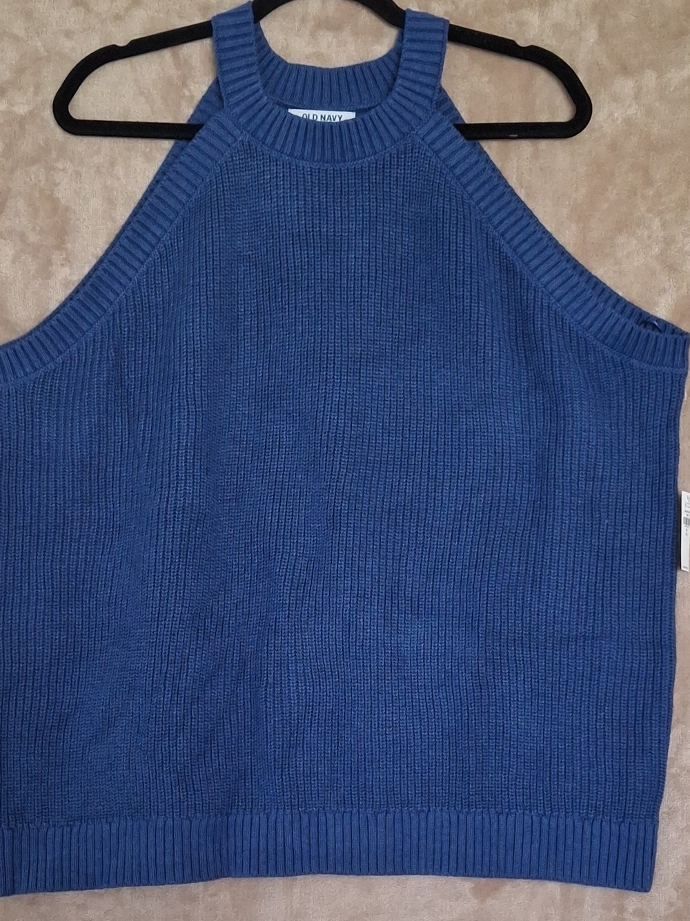 Old Navy Blue Ribbed Knit Tank Top